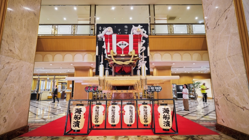 伝統文化「海船濱ふとん太鼓」の展示