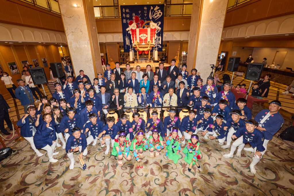 大阪・堺ふとん太鼓協議会と連携した「海船濱ふとん太鼓」展示披露セレモニーを実施　